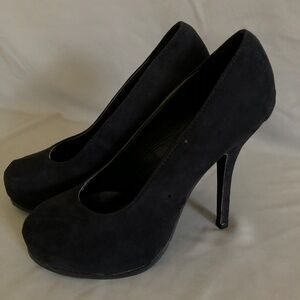 Wet Seal Black Y2K Suede Heels